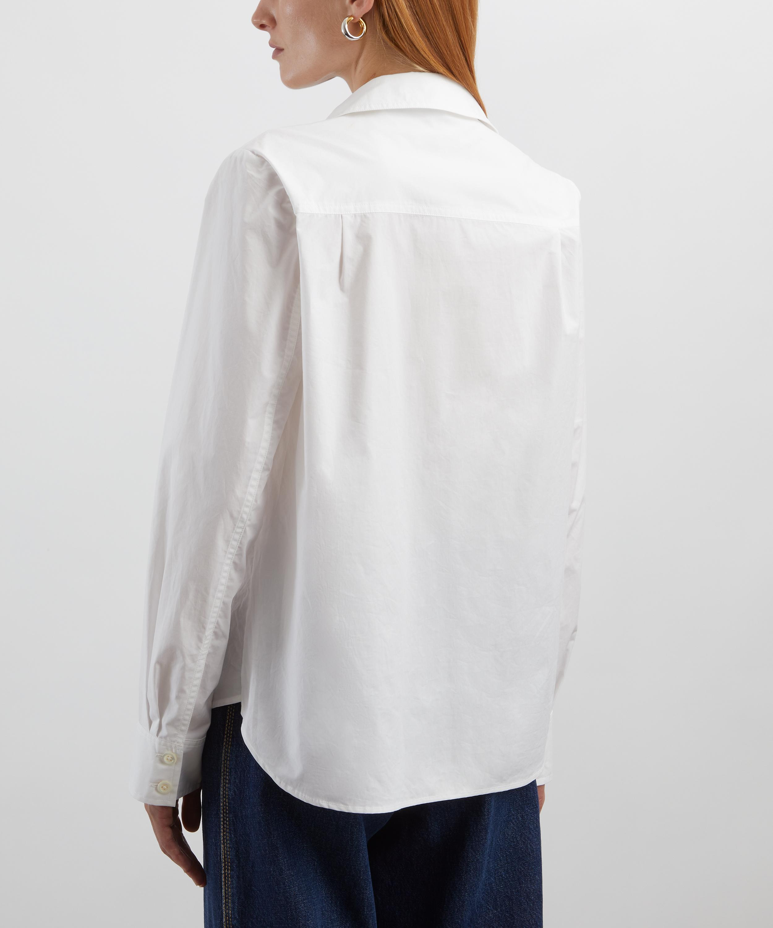 Low Collar Cotton Shirt - 4