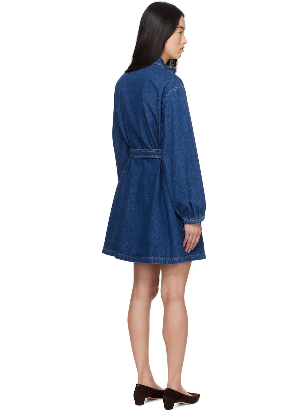 Blue Euro Denim Minidress - 3