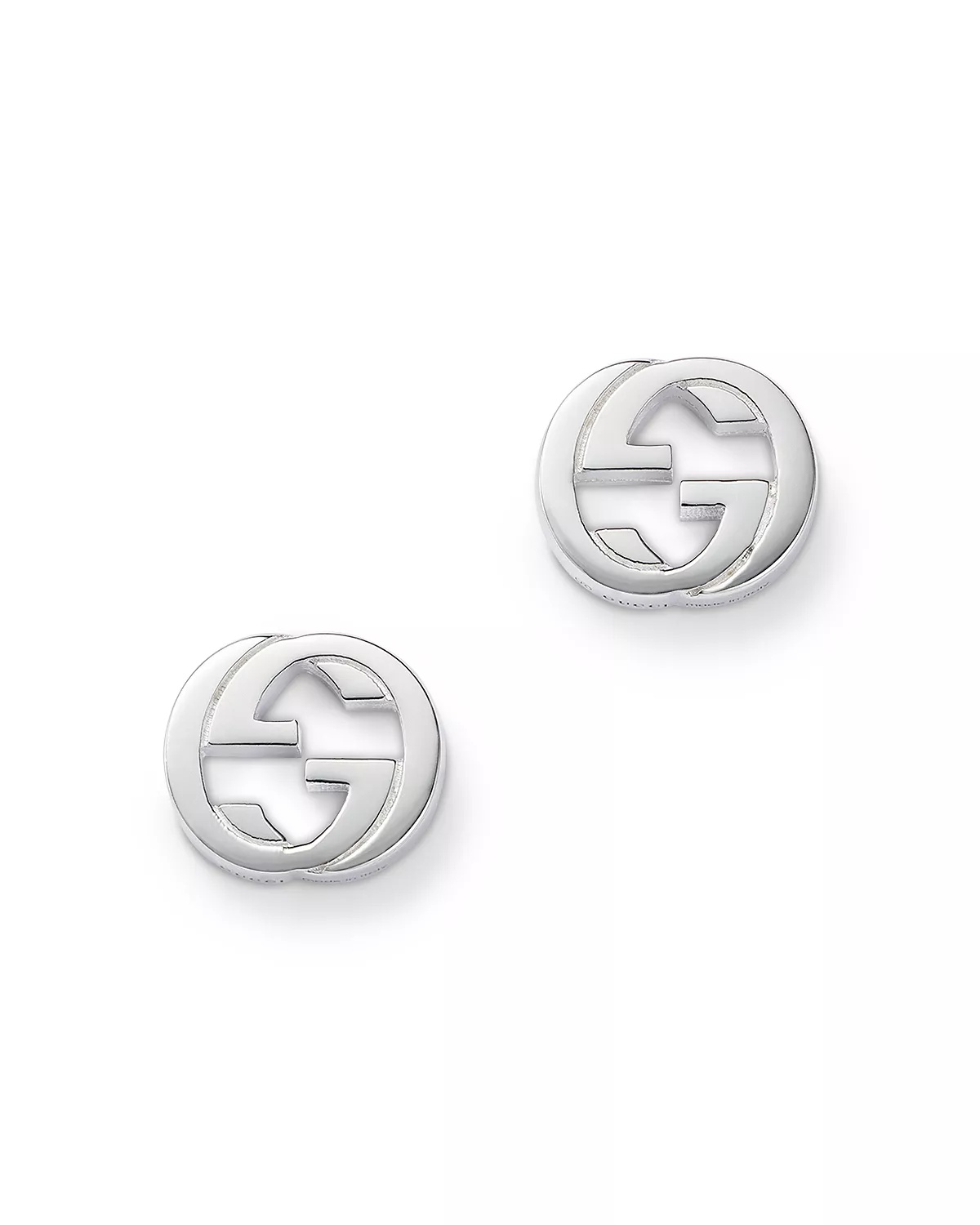 Sterling Silver Interlocking Stud Earrings - 3