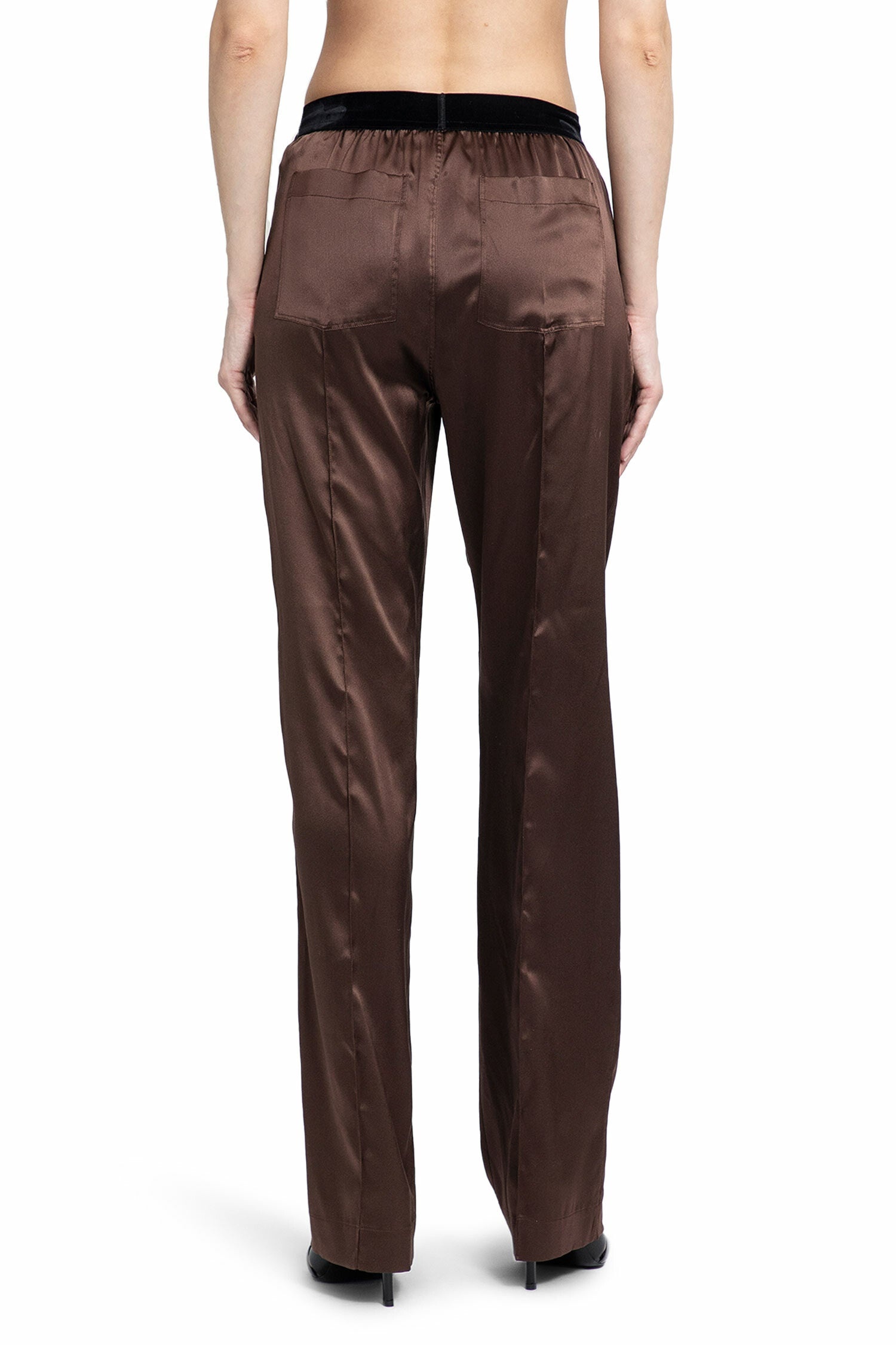 TOM FORD WOMAN BROWN TROUSERS - 4