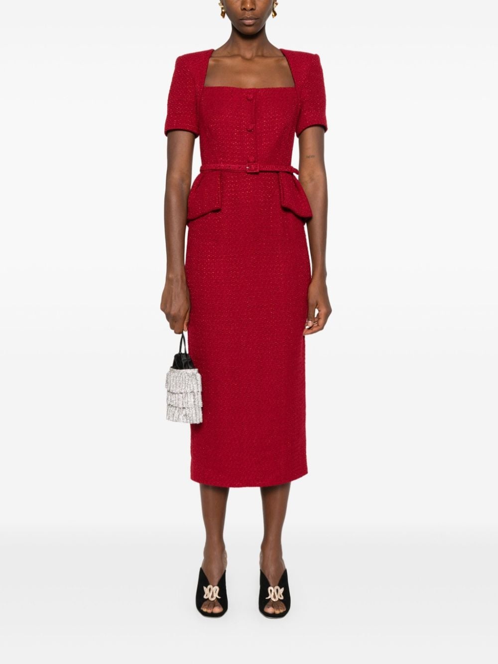 bouclé midi dress - 2