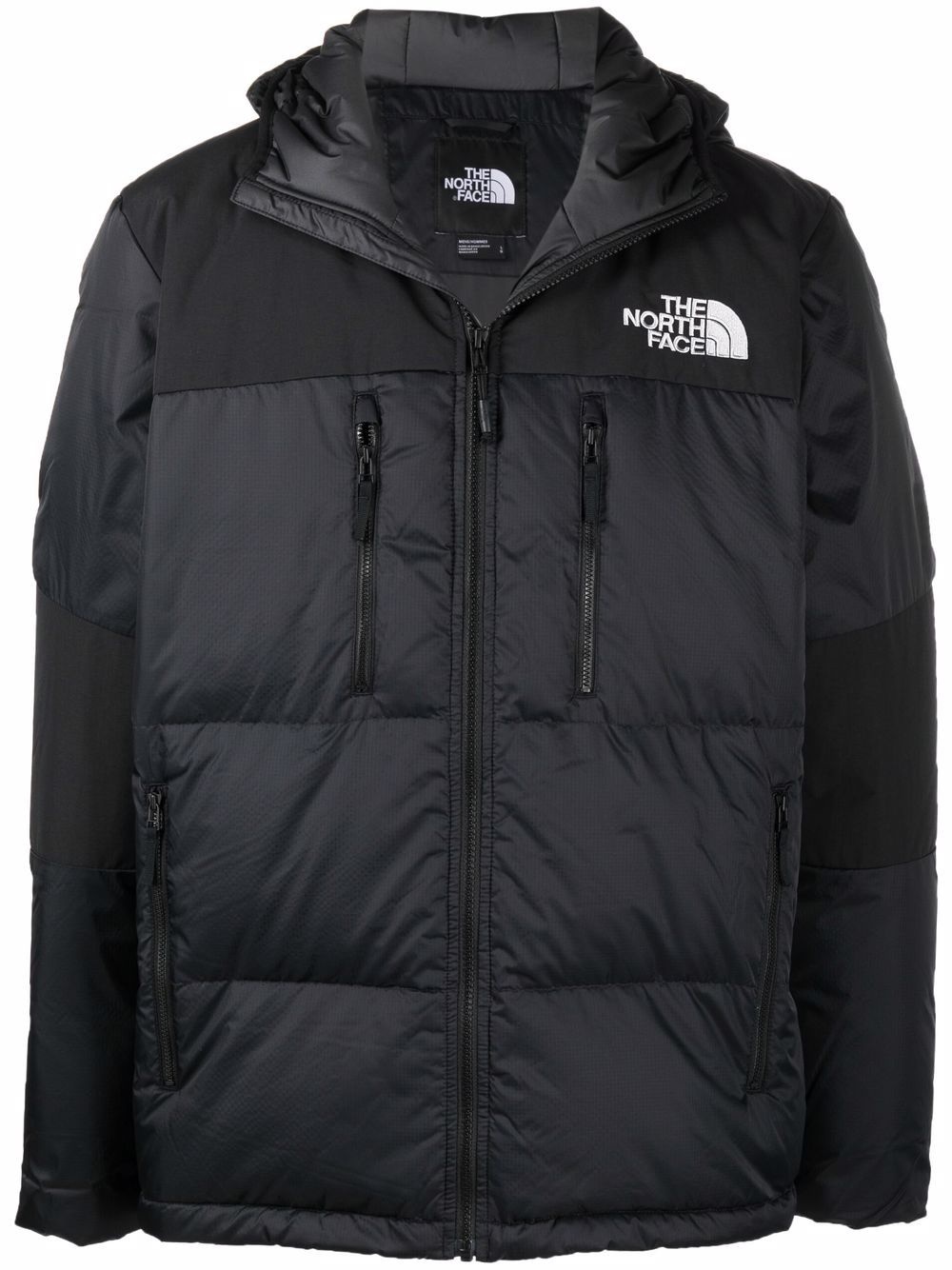 logo-printed puffer jacket - 1