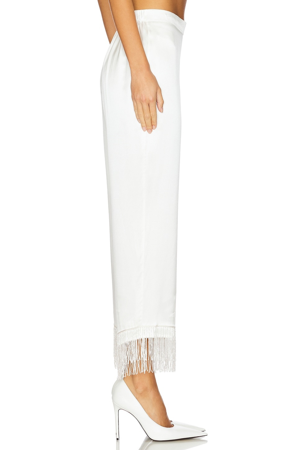 x Galia Lahav Beaded Fringe Silk Pant - 3