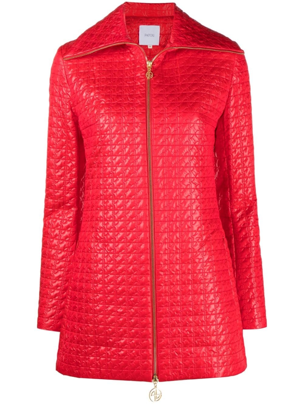 monogram-quilted shell jacket - 1