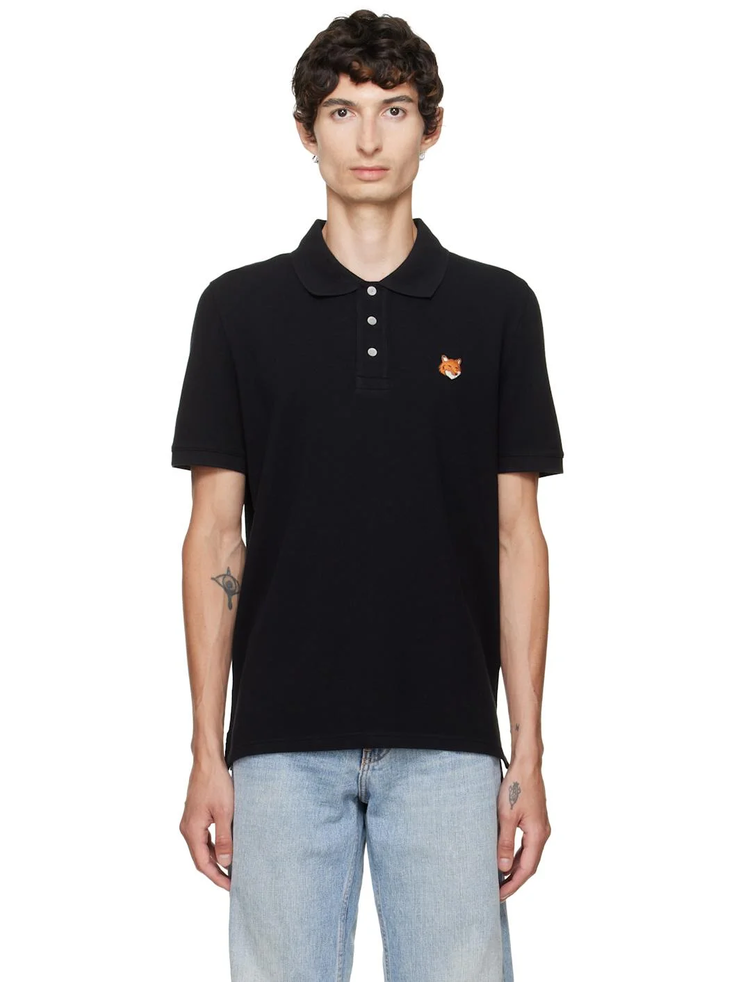 Black Fox Head Regular Polo - 1