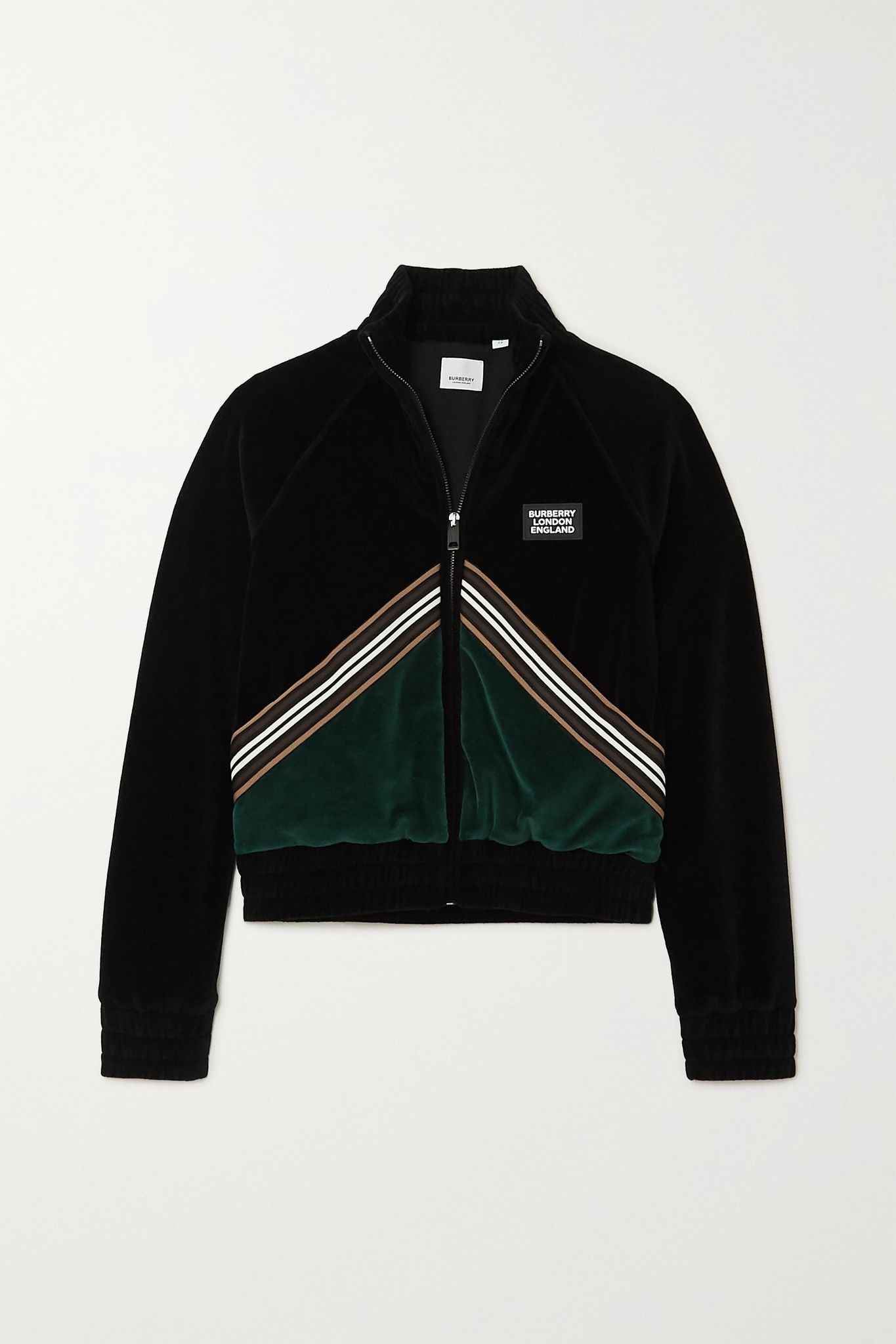 Striped two-tone velour jacket - 1