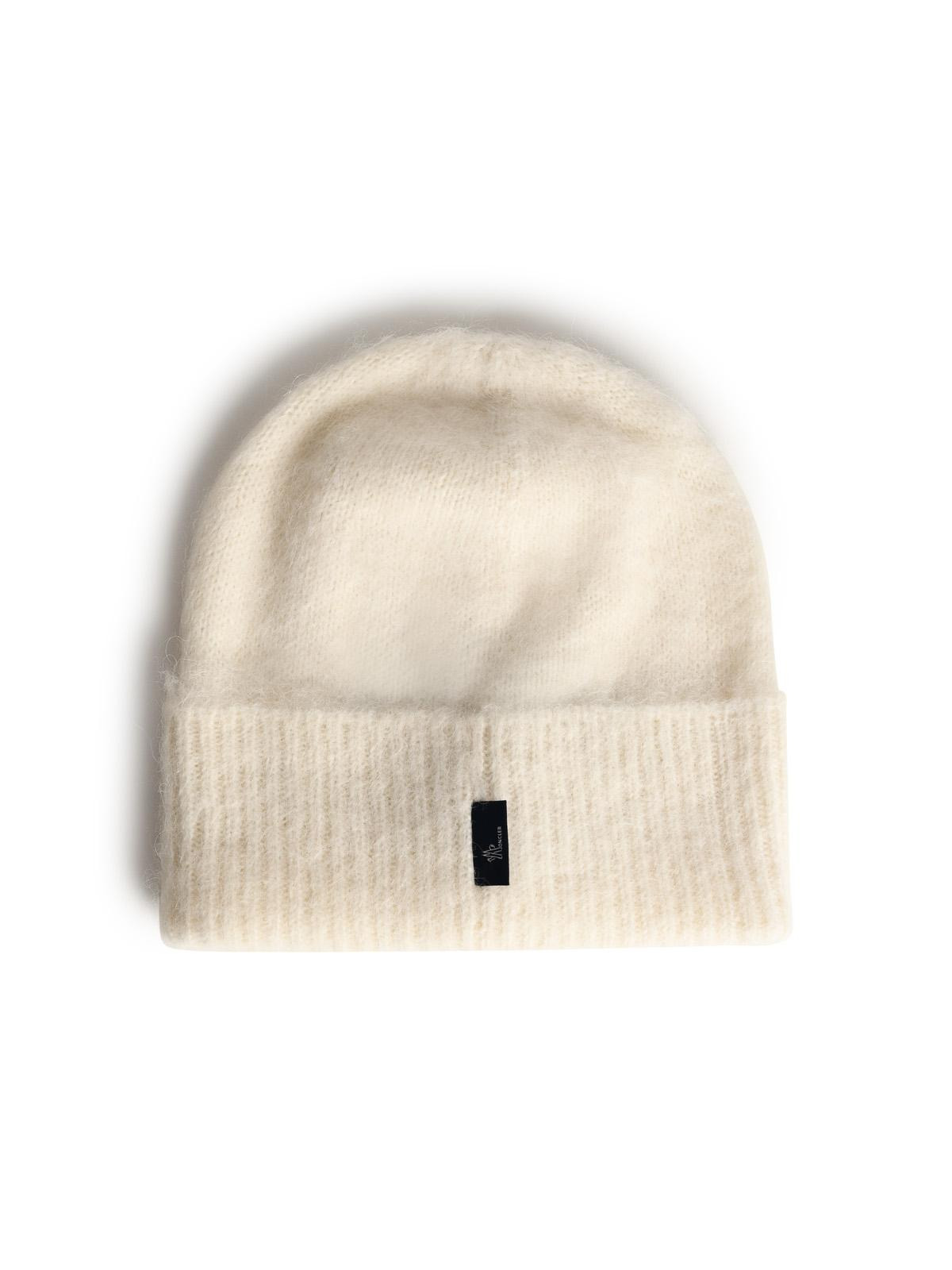 Moncler Grenoble Tricot Beanie In Alpaca And Ivory Wool Women - 2