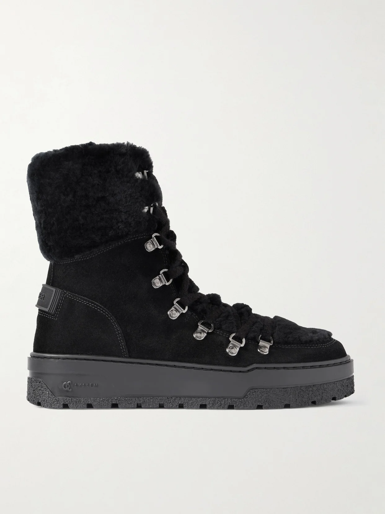 Calgary Shearling-trimmed Suede Ankle Boots - 1