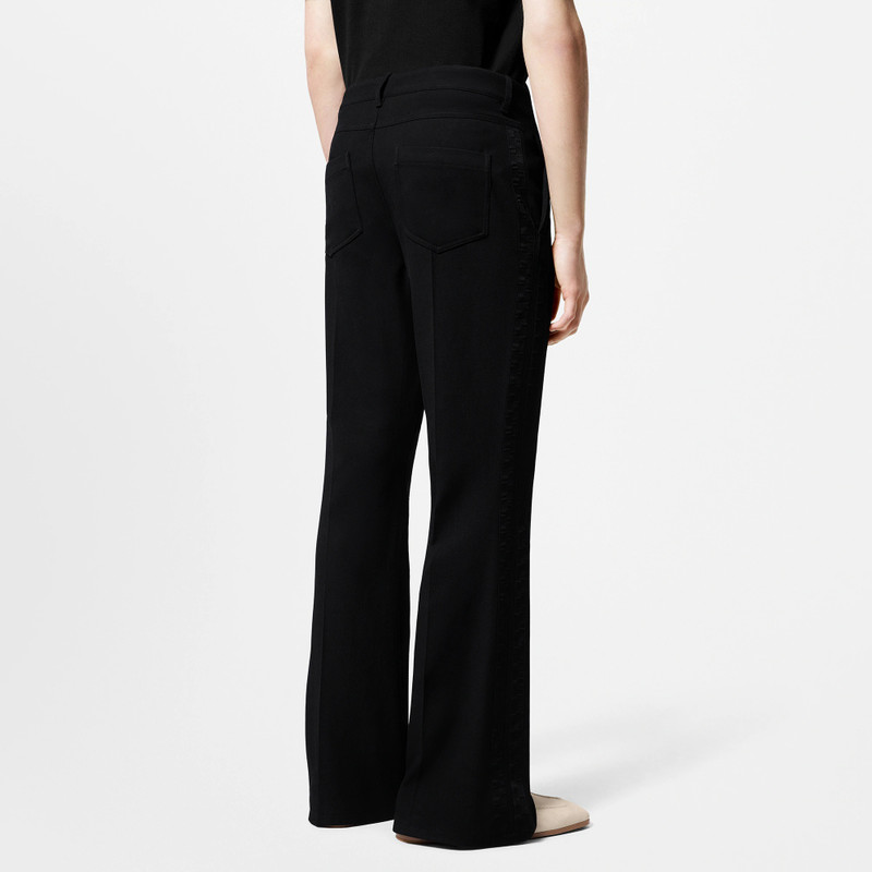 Flared Mix Wool And Cotton Evening Pants 4