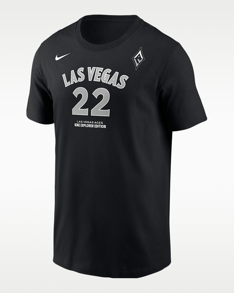 A'ja Wilson Las Vegas Aces Men's Nike WNBA T-Shirt - 1
