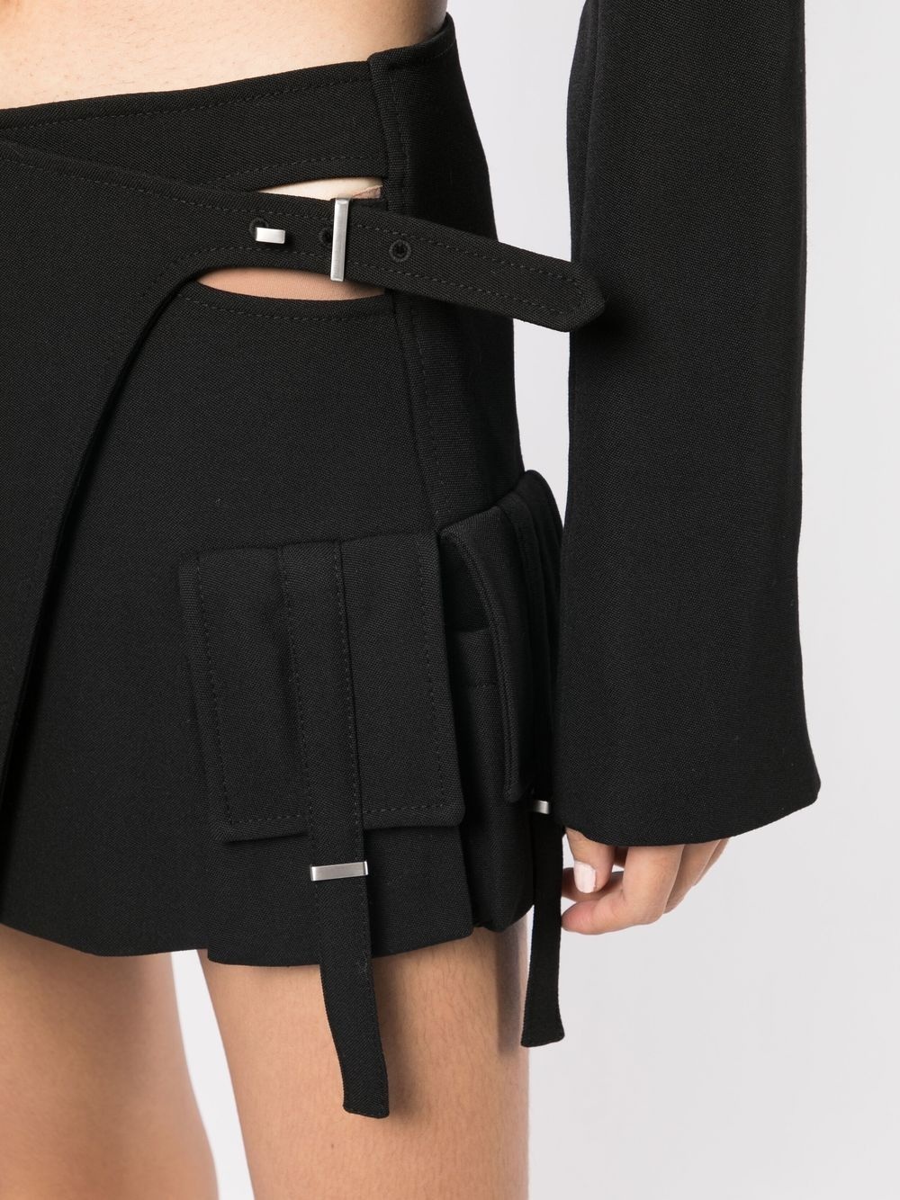 cut-out side-buckle mini skirt - 5