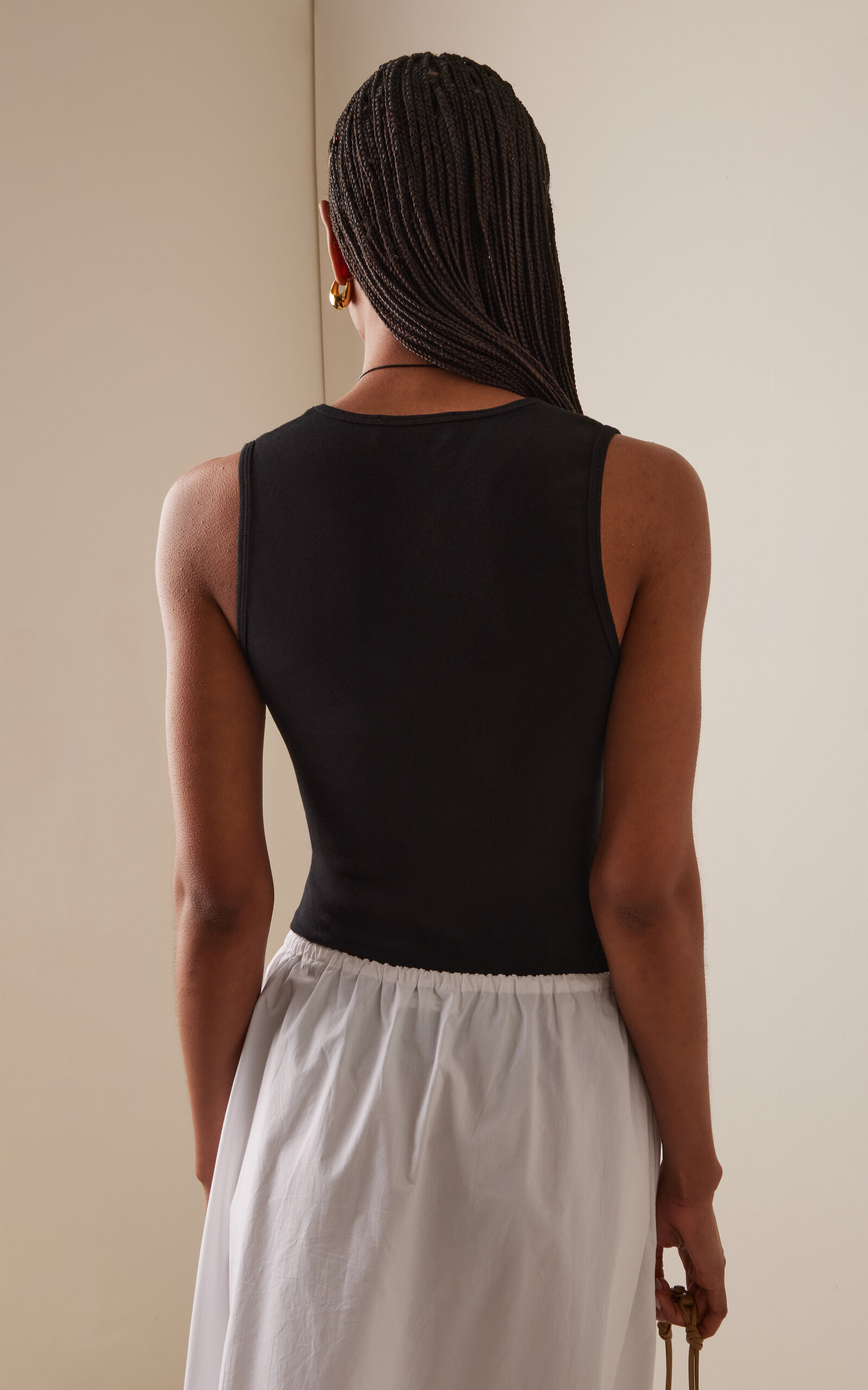 Organic Cotton Sleeveless Top black - 4