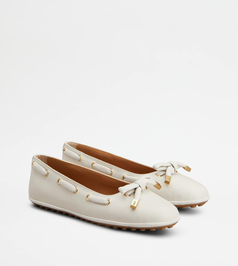 BALLERINAS IN NAPPA LEATHER - WHITE 2