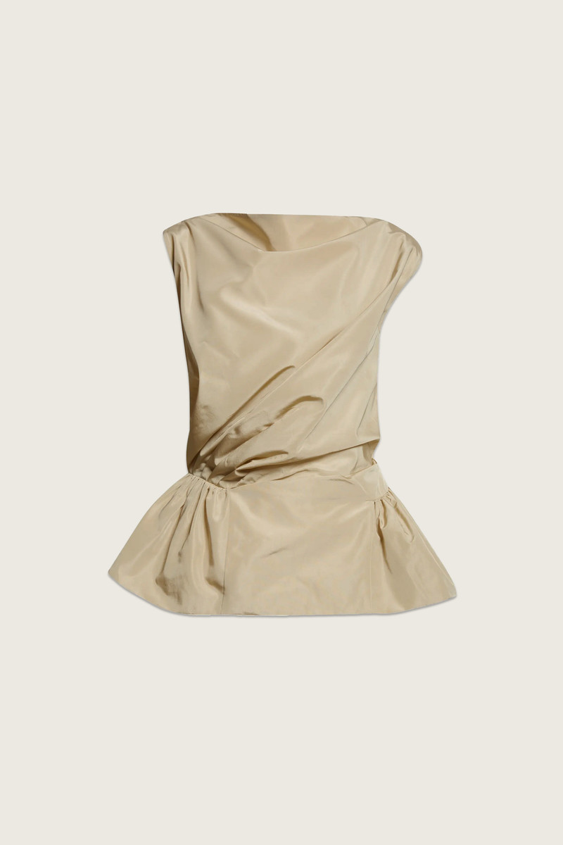 Draped Bind Peplum Top 1