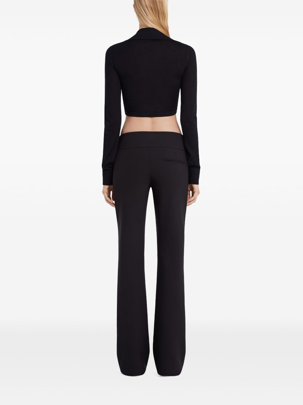 twist-detail cropped polo jumper - 4