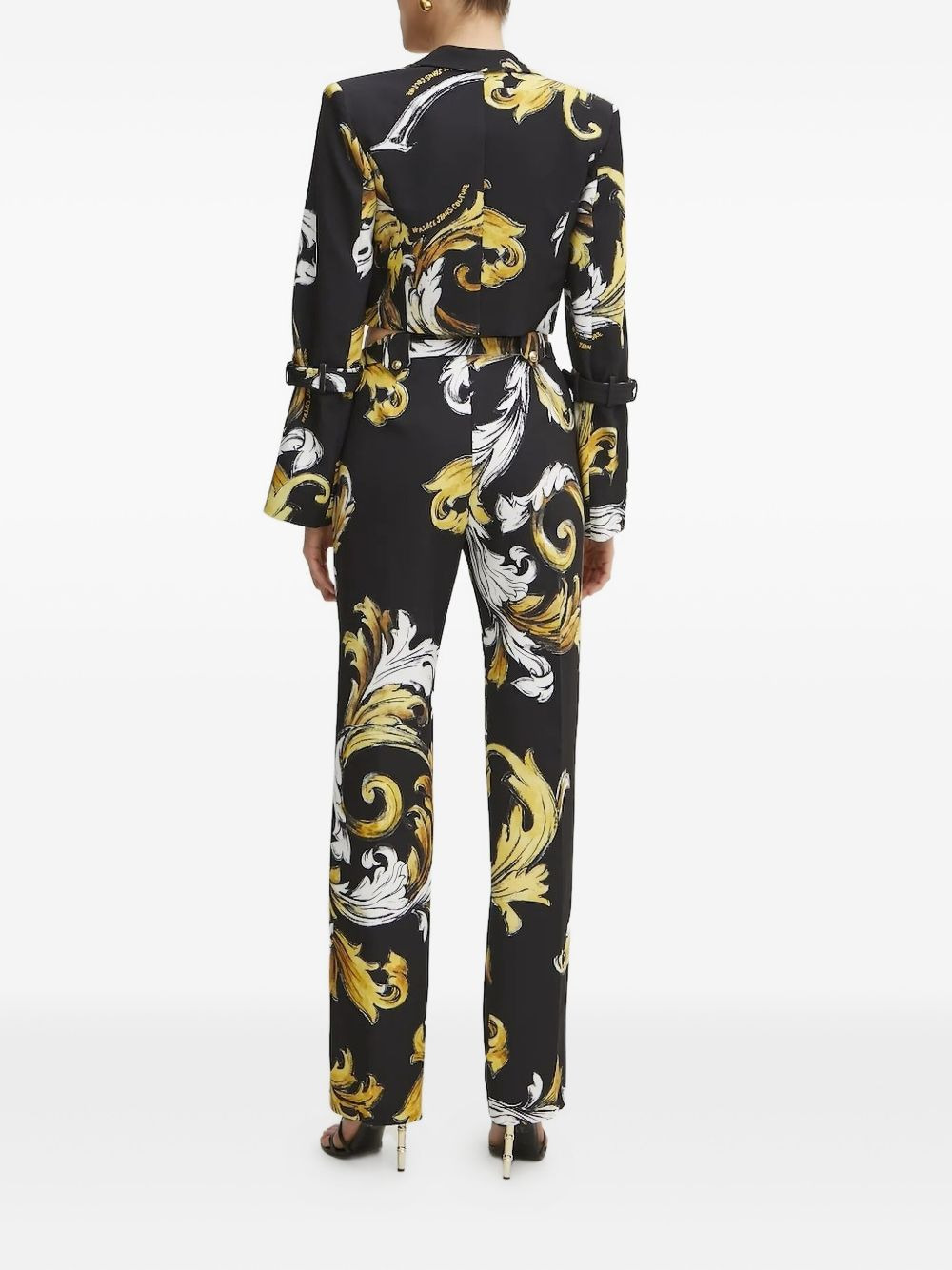 baroque-print cropped top - 2