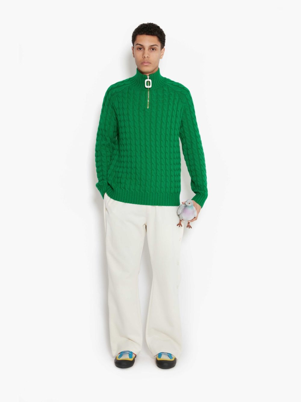 Henley cable-knit jumper - 2