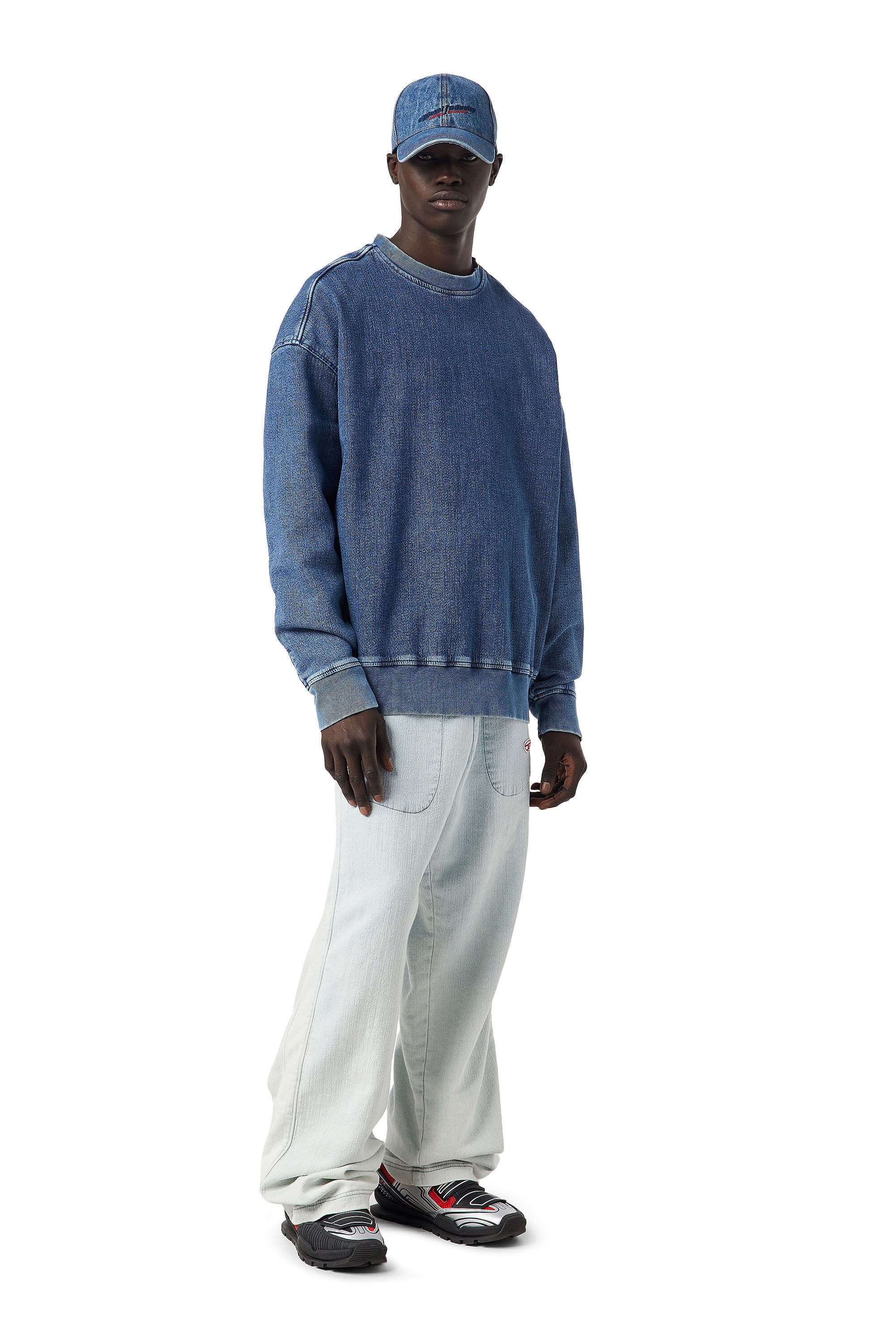 D-KRIB TRACK DENIM SWEATSHIRT - 2