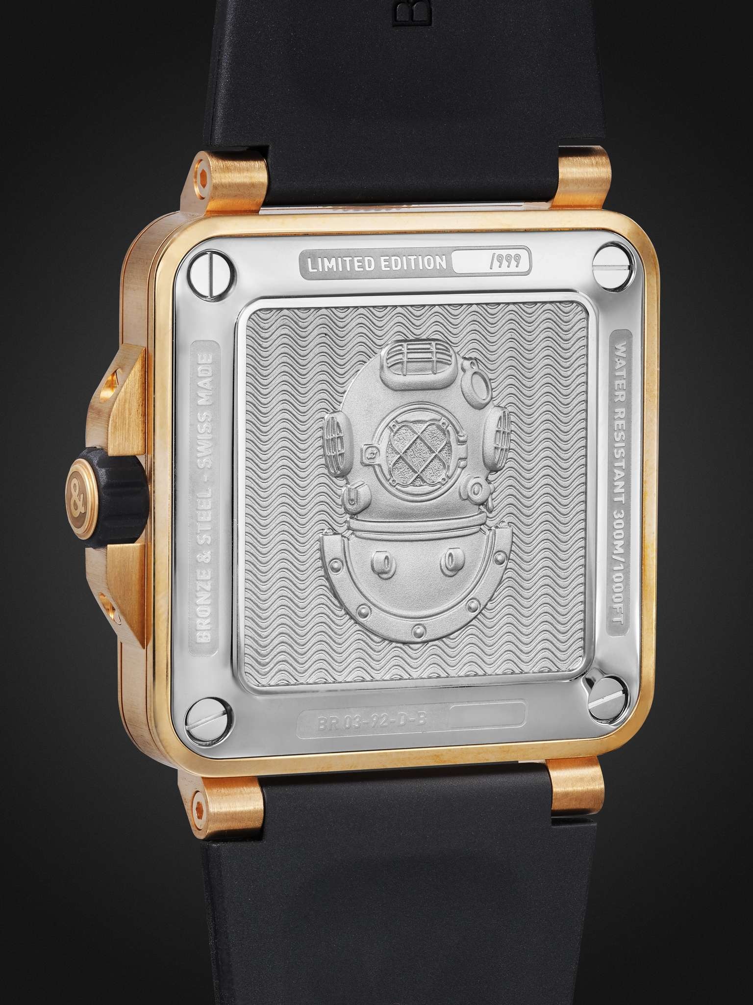 BR 03-92 Diver Limited Edition Automatic 42mm Bronze and Rubber Watch, Ref. No. BR0392-D-LT-BR/SRB - 4