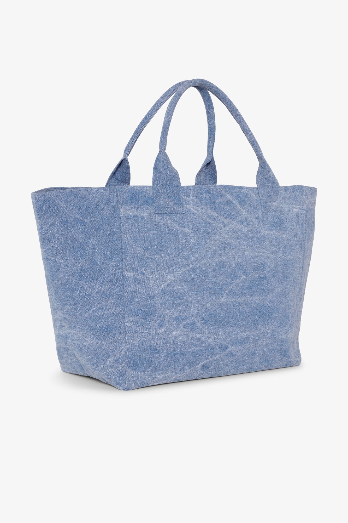 BLUE OVERSIZED CANVAS TOTE BAG - 2