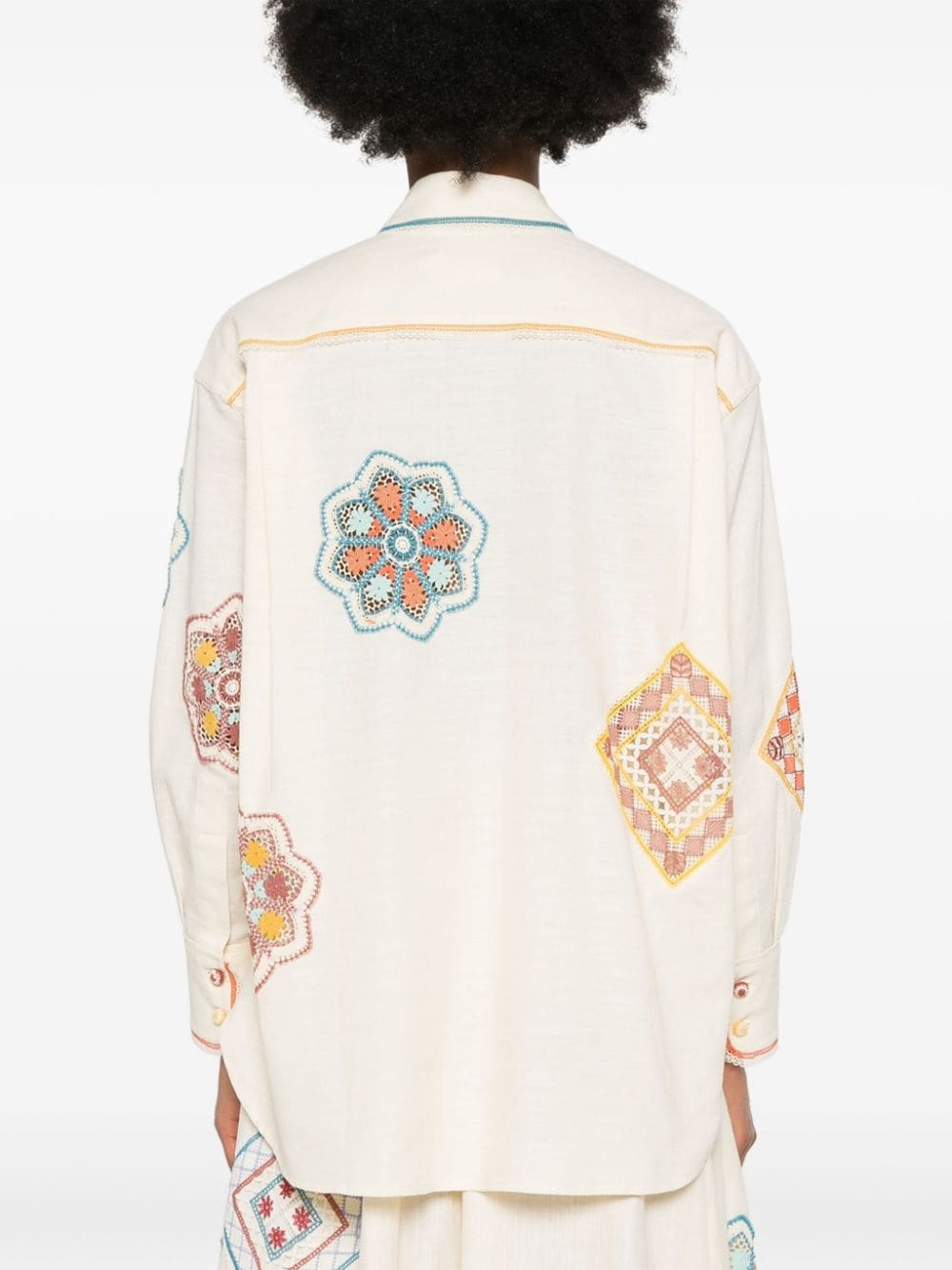 Ottie crochet-trim shirt - 4