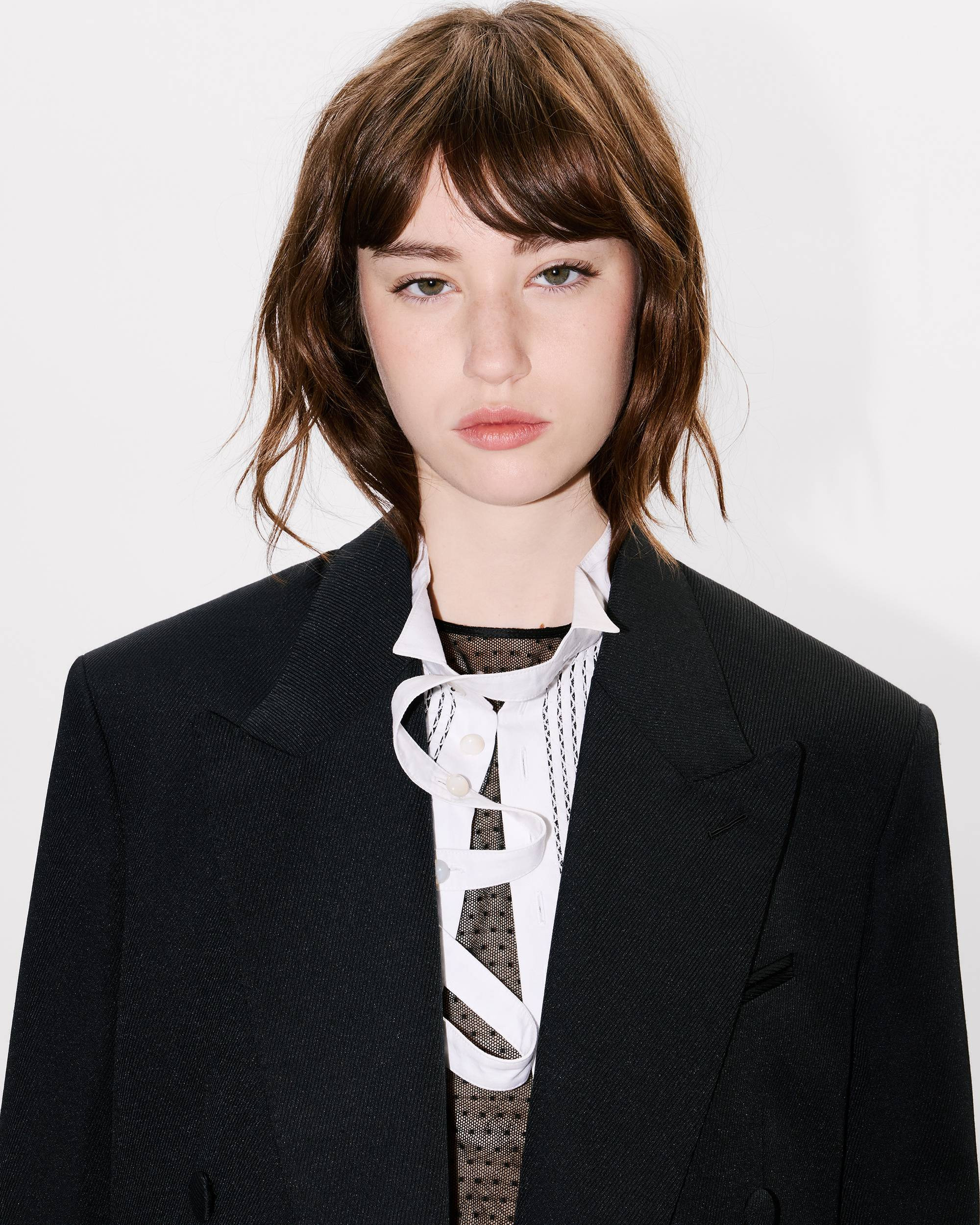 Long tailoring coat in virgin wool - 5