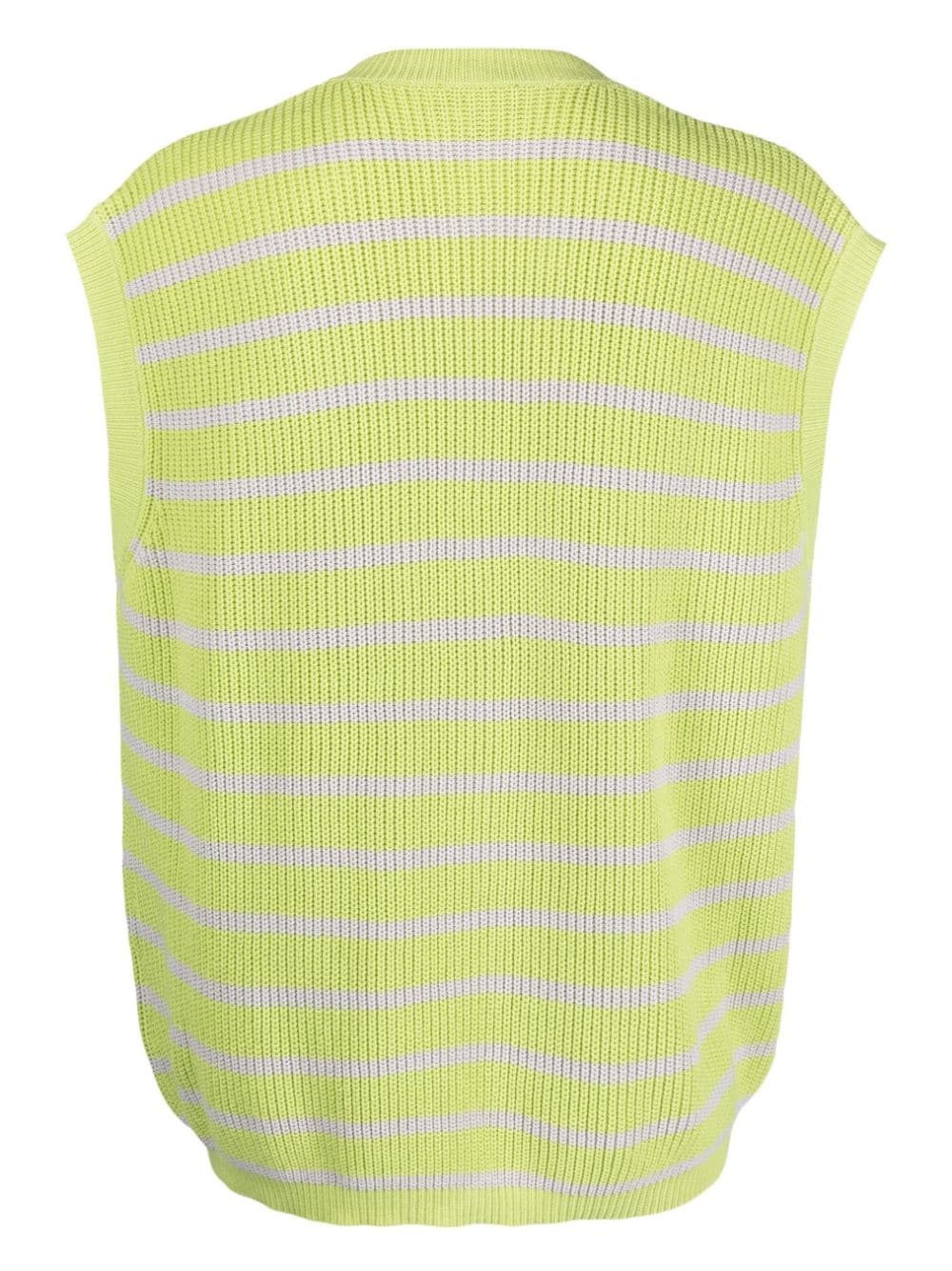 horizontal-stripe print knitted top - 2