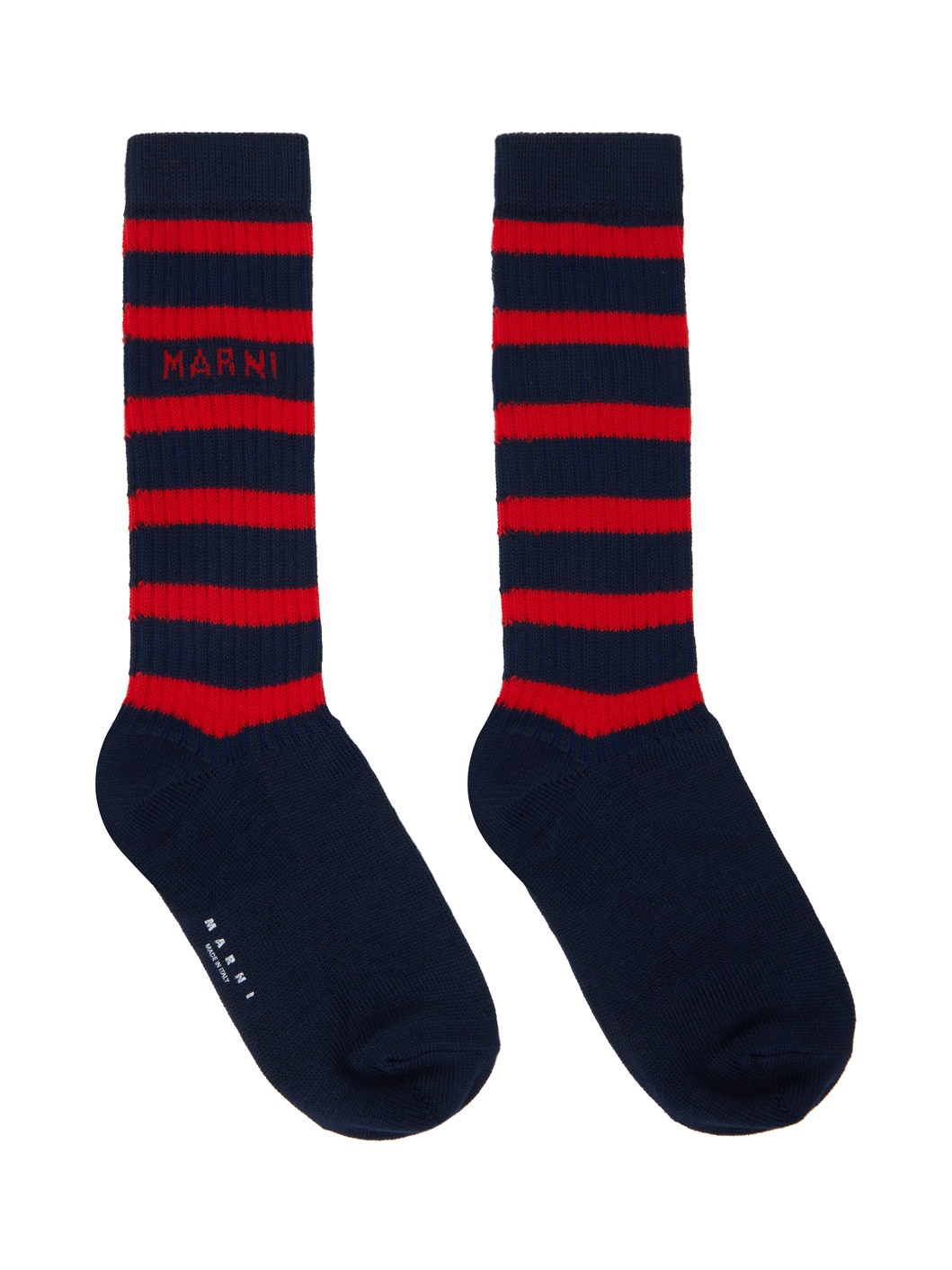 Navy Striped Socks - 1