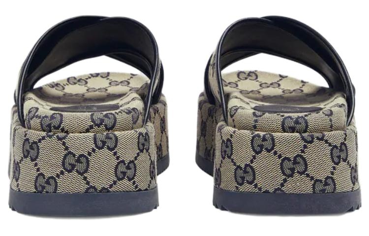 (WMNS) Gucci GG Platform Slide Sandal 'GG Motif - Beige Blue' 692842-H6320-4061 - 5