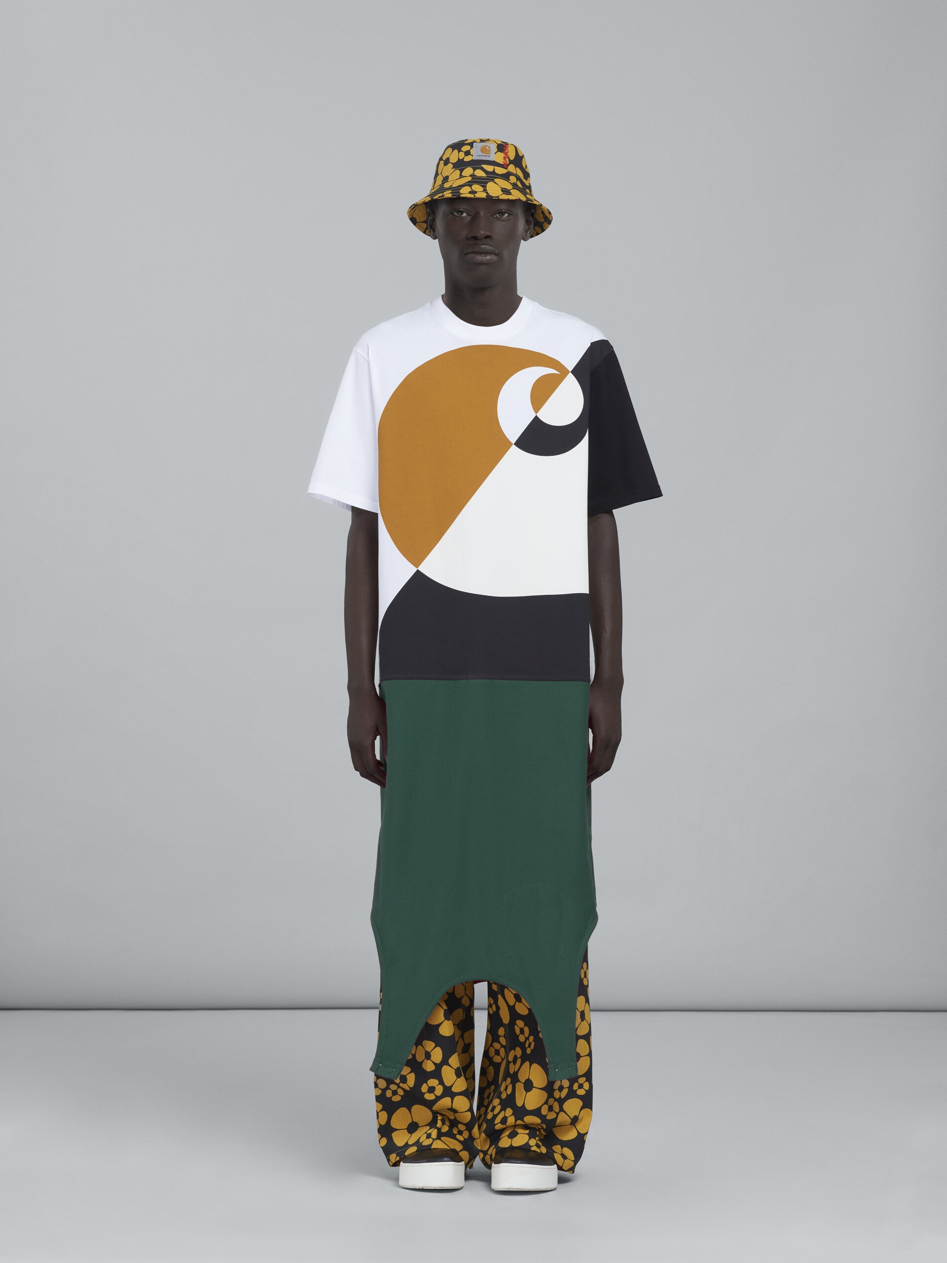 MARNI X CARHARTT WIP - T-SHIRT WITH GREEN VEST - 4