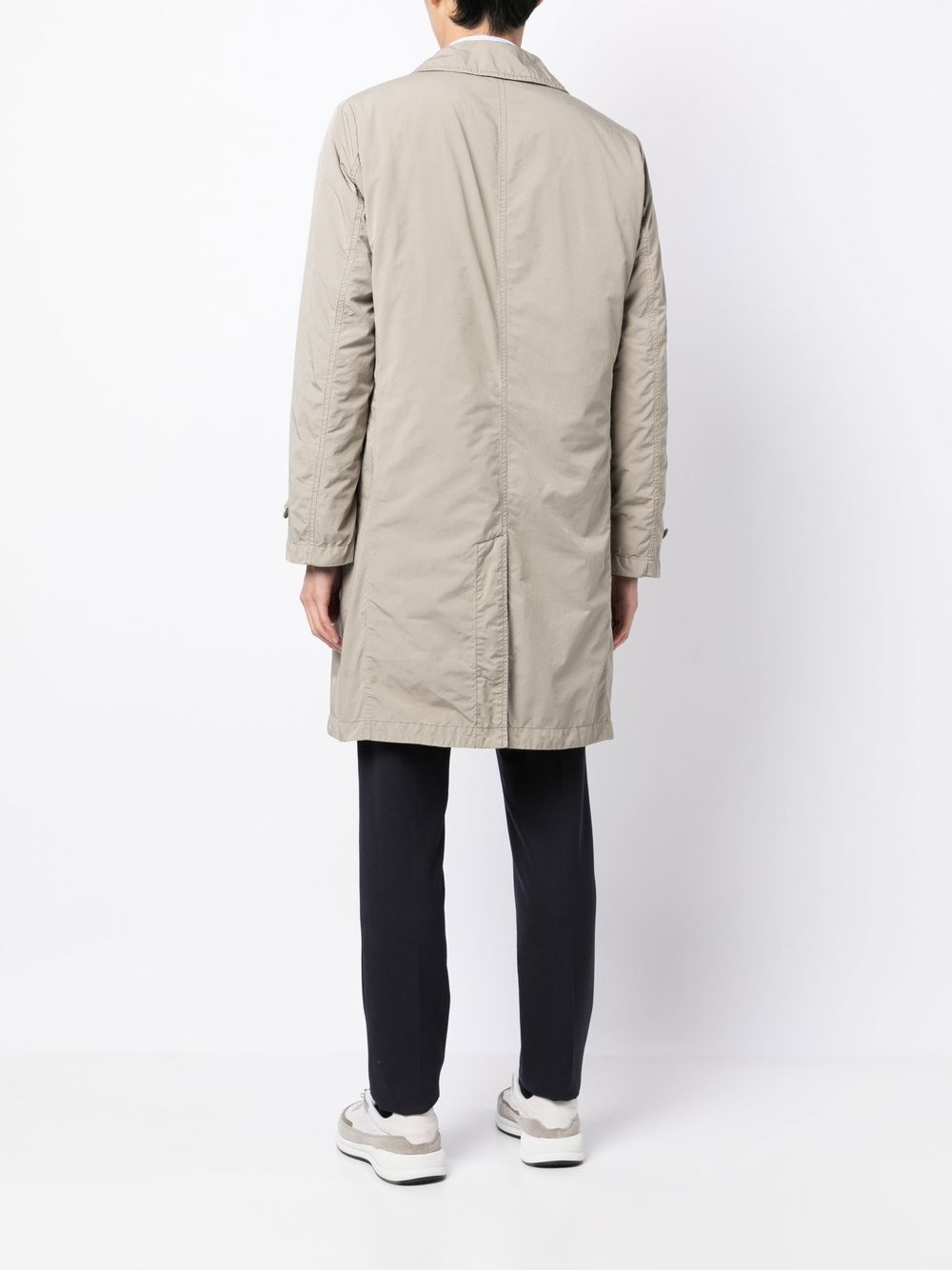 single-breasted padded-lining coat - 4