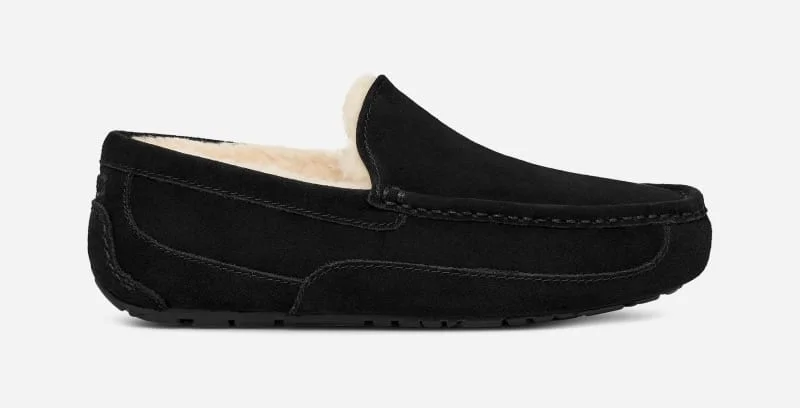 ® Men's Ascot Sheepskin Slipper Loafers in Black/ - 1