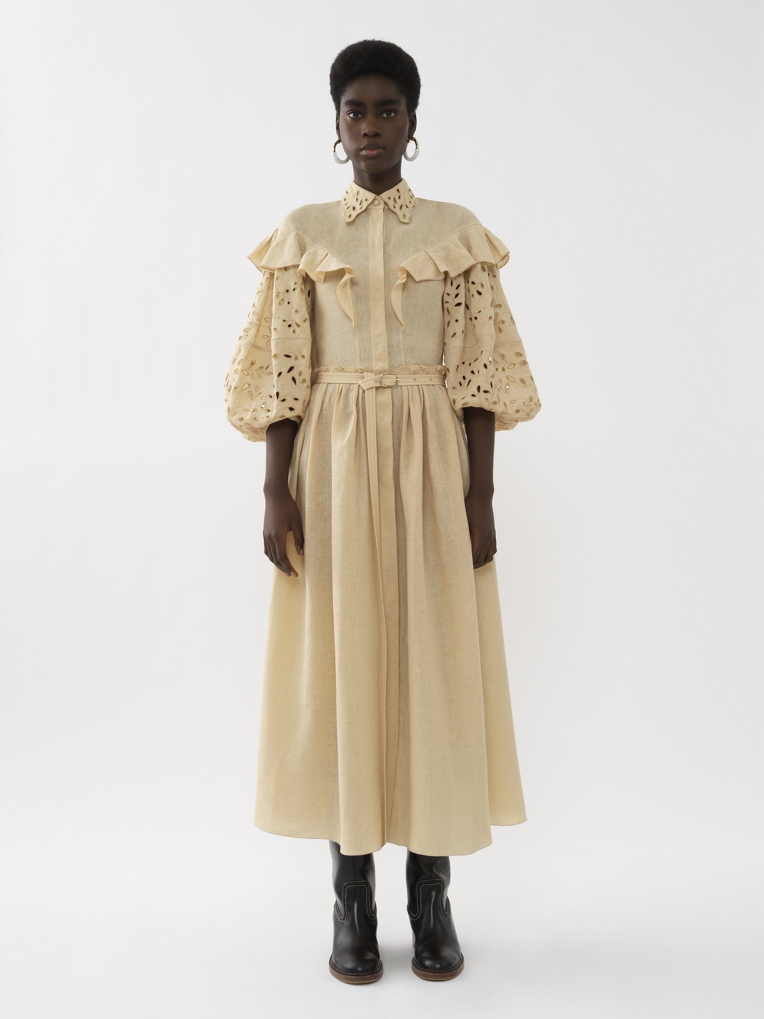 BALLOON-SLEEVE DRESS - 2