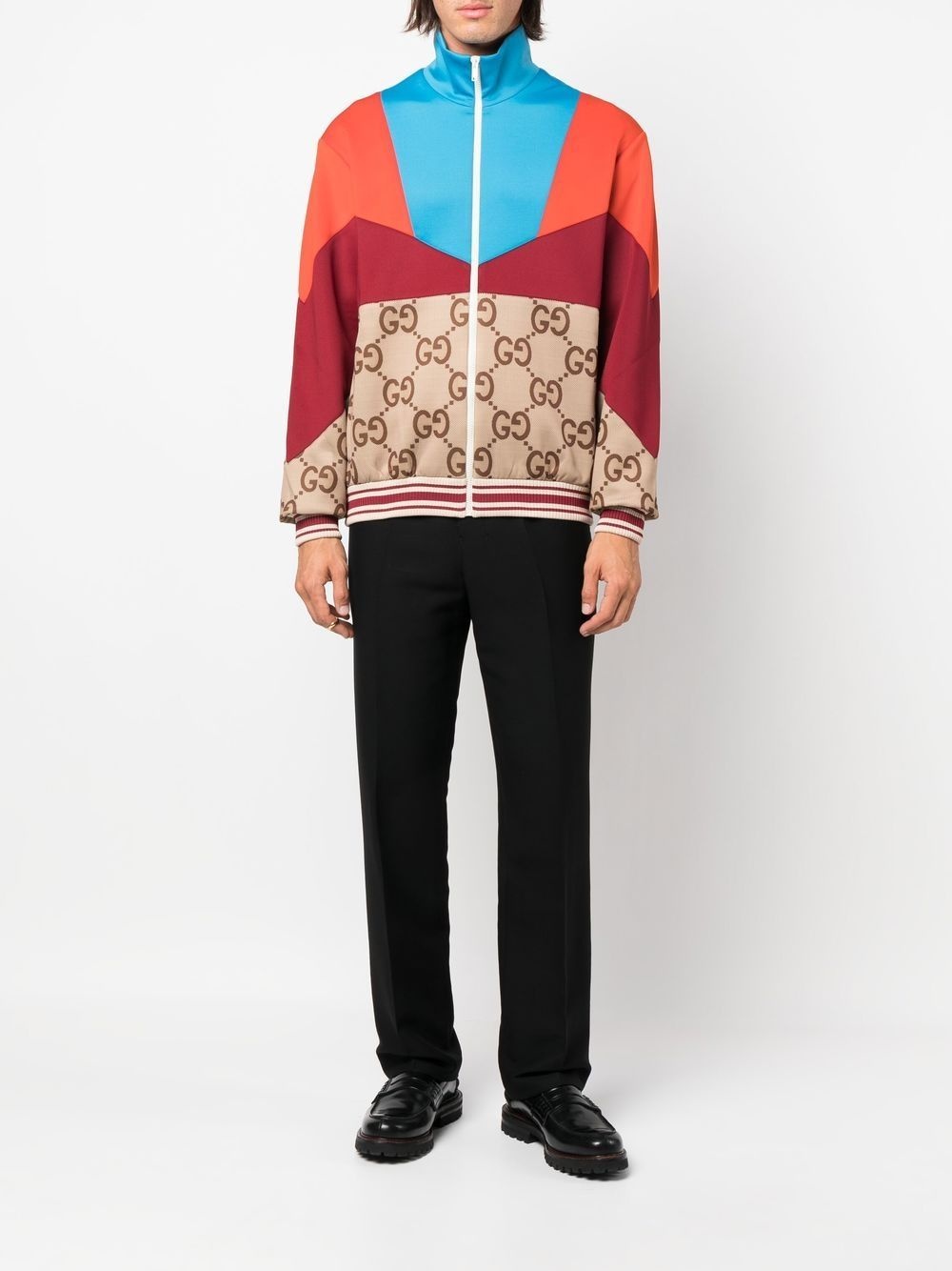 colour-block track jacket - 2