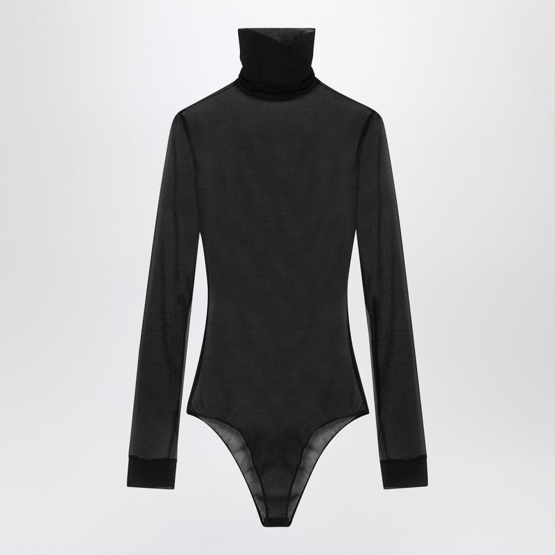 Maison Margiela Black Semi-Transparent Turtleneck Body Women - 2