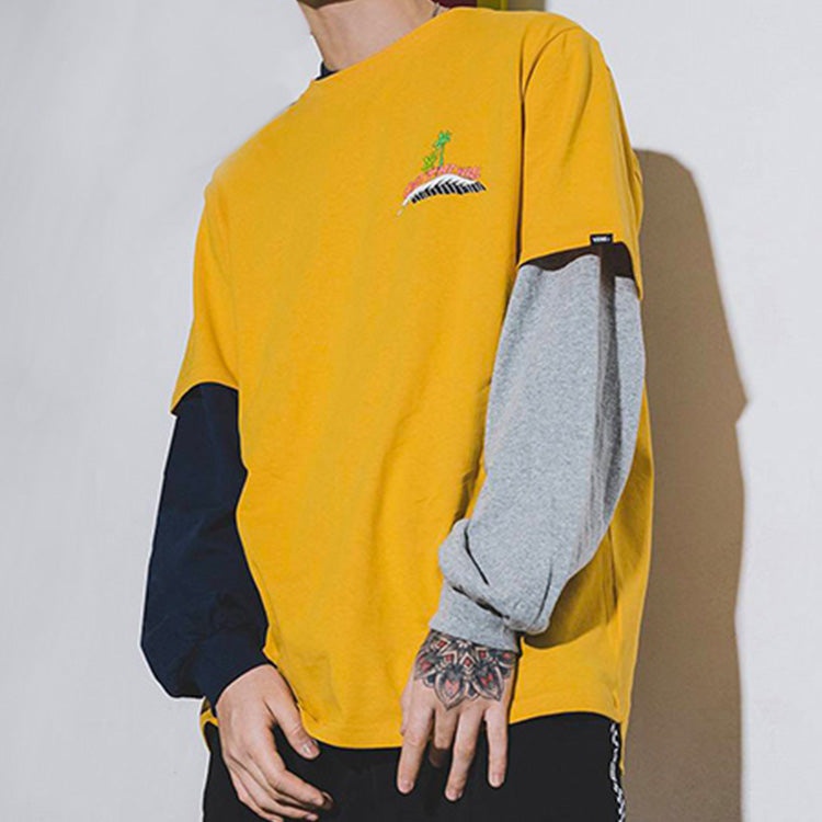 Men's Vans Asian Artist Crossover Series Printing Short Sleeve Yellow VN0A4RAY50X - 4
