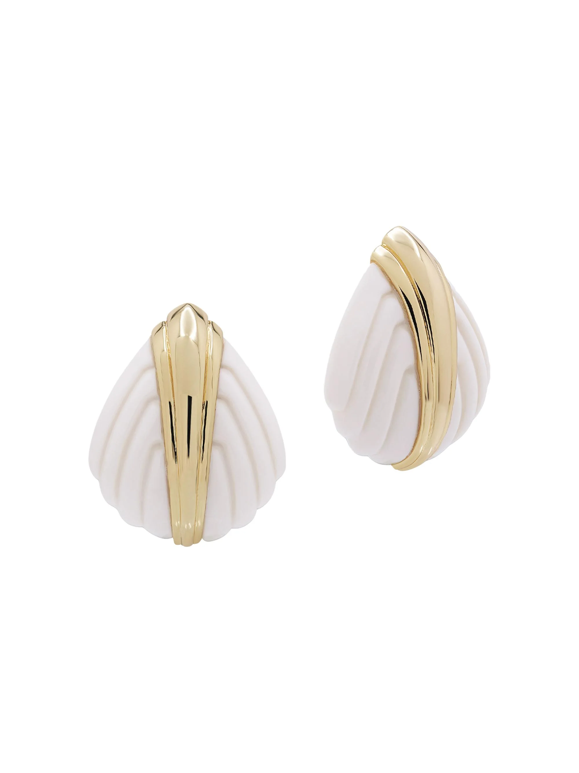 Women's Aster 14K-Gold-Plated & Resin Stud Earrings - Ivory - 1