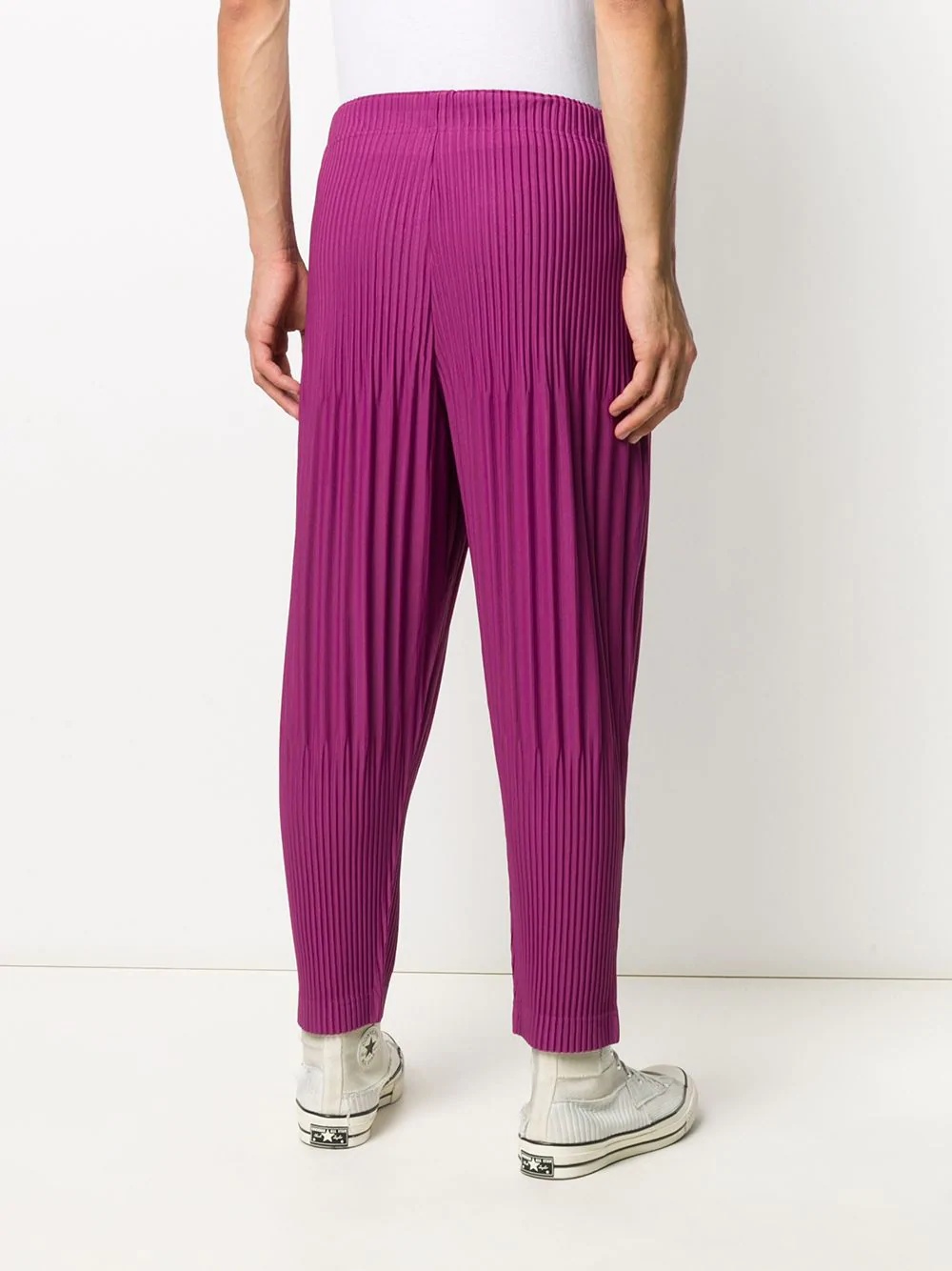 pleated tapered trousers - 4