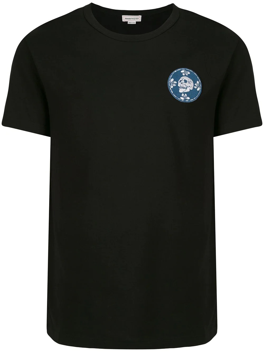 skull patch slim-fit T-shirt - 1