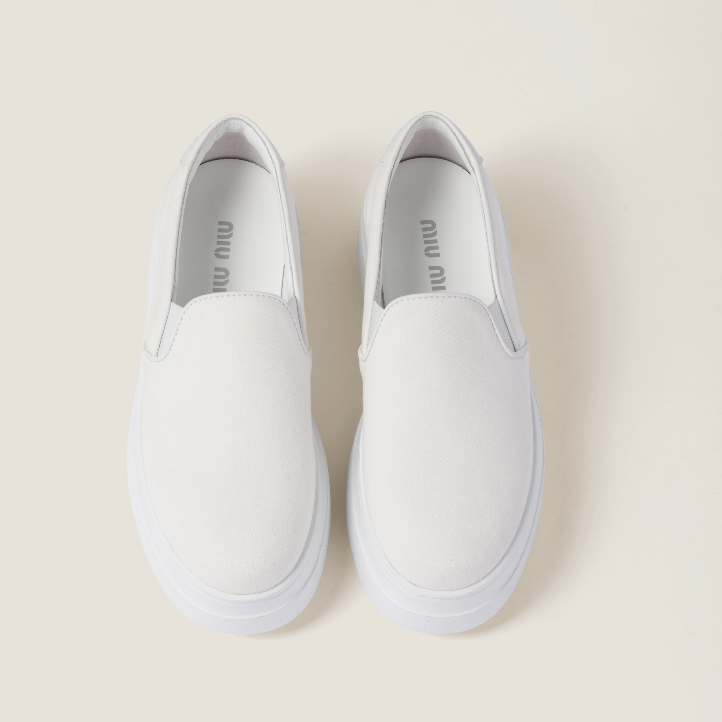 Washed cotton drill sneakers - 4