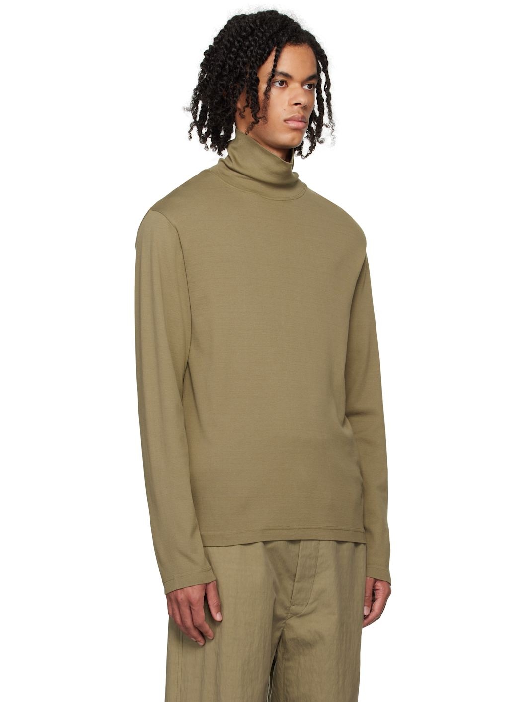 Khaki Long Sleeve Turtleneck - 2