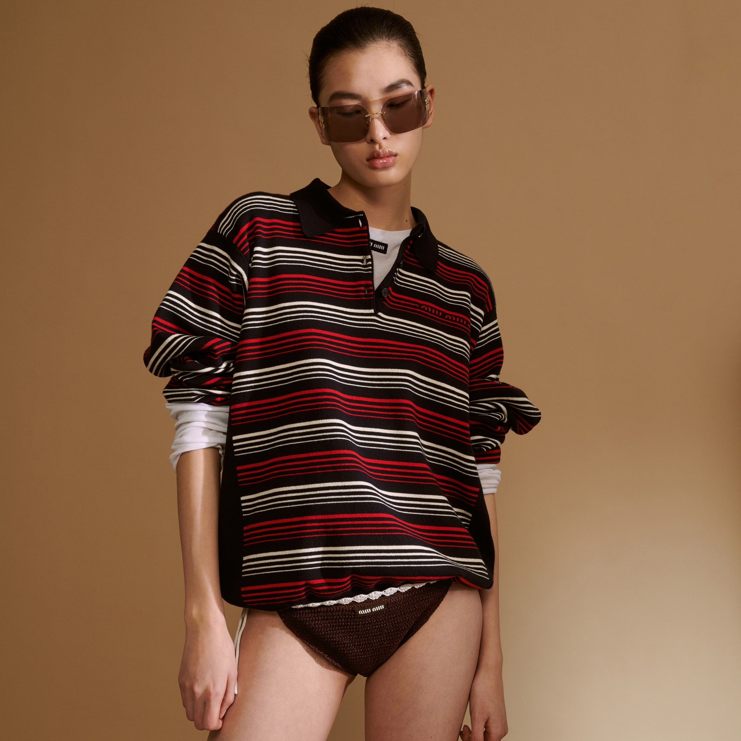 Cotton knit polo shirt - 5