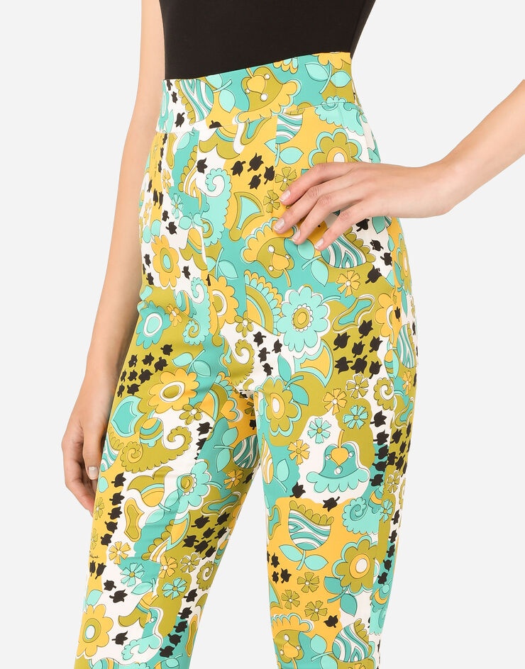 60s-print charmeuse leggings - 4