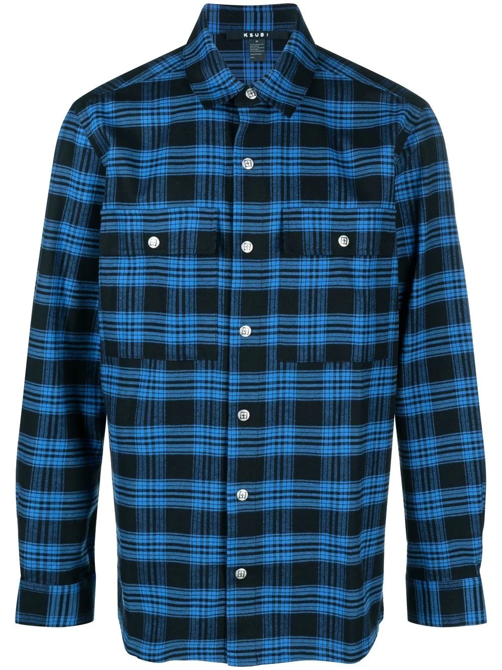 long-sleeve checked shirt - 1