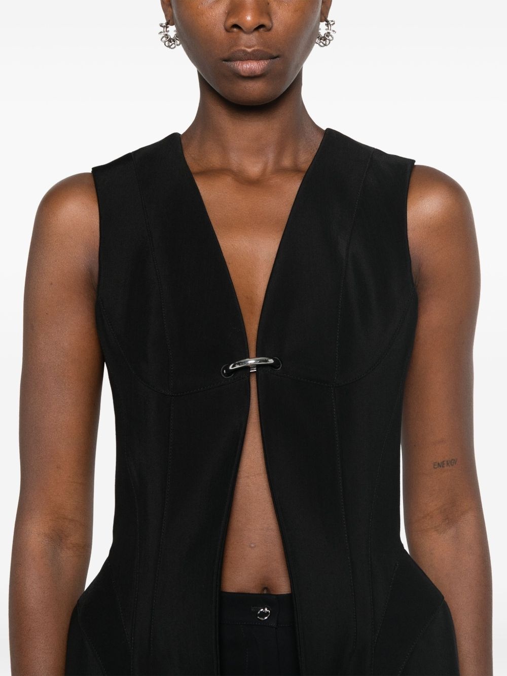 corseted pierced vest - 5