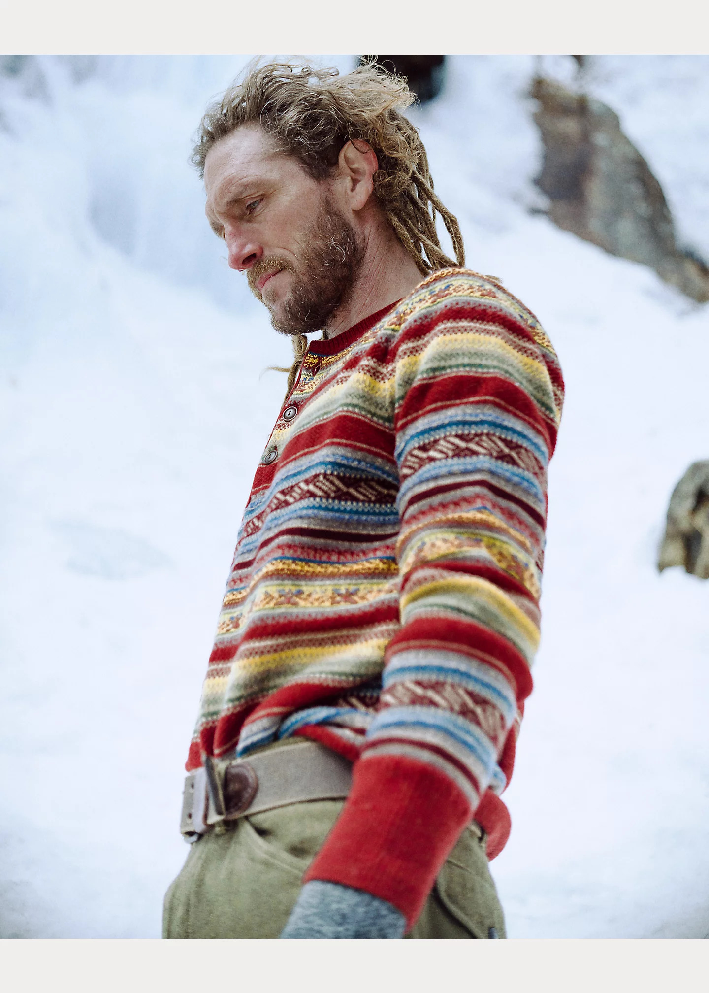 Wool-Blend Henley Sweater - 6