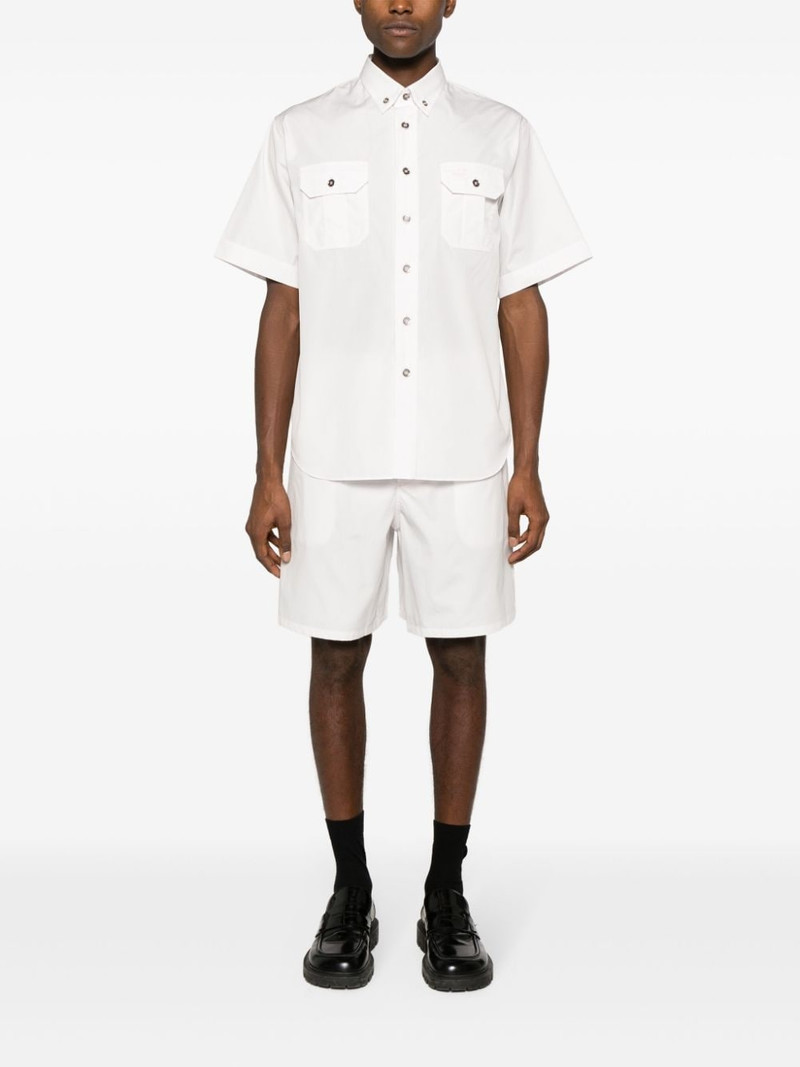 Prada logo-embroidered 코튼 셔츠 outlook