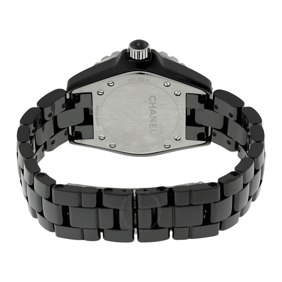 Chanel J12 Black Dial Black Ceramic Ladies Watch H3828 - 3