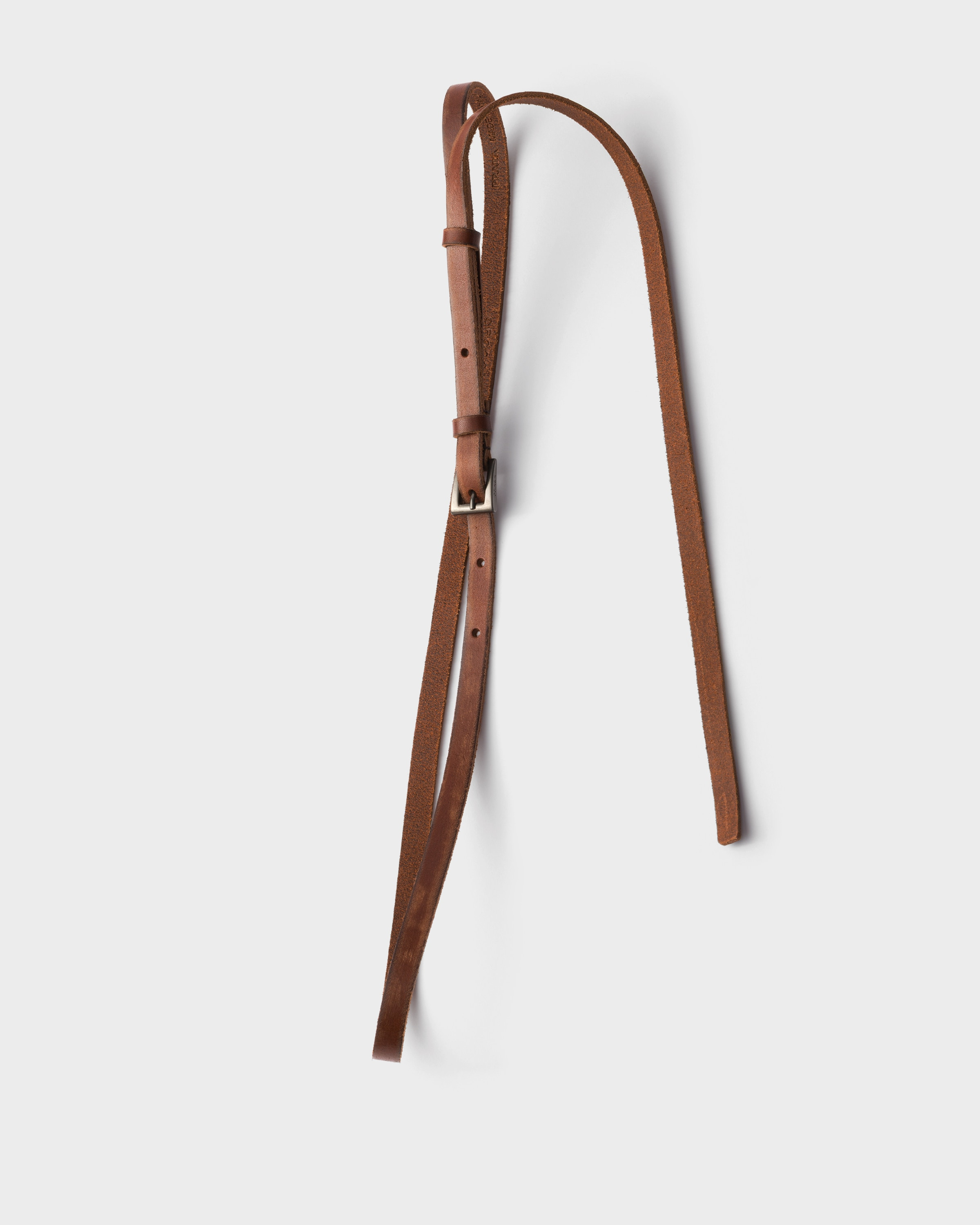 Narrow leather belt - 5