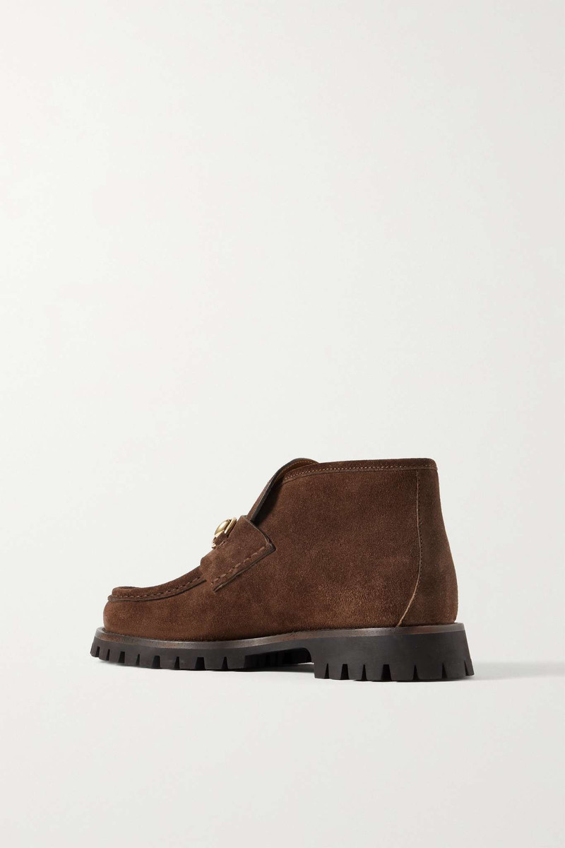 Sylke horsebit-detailed suede ankle boots 3